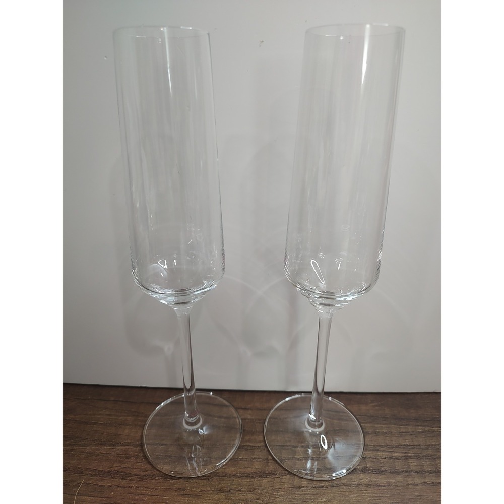 Schott Zwiesel Fluted Champagne Glasses Set Of 2 9¾" Tall